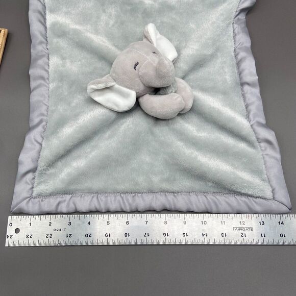 Carter’s Elephant Lovey Plush Gray Security Blanket Satin Trim Baby Comfort 14" - Picture 6 of 6